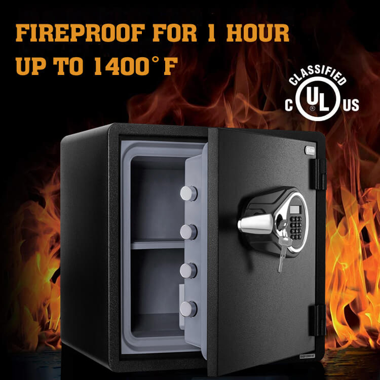 Tucen FP1002E Electronic Fireproof Hotel Weight Safe Box Cabinet 60 Minutes Fire Protection