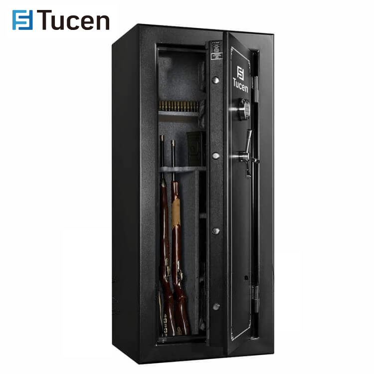 Tucen GSF0100M Series 24-Gun Storage Quick Access Electronic Fireproof Treadlock Rifle Gun Safe Cabinet