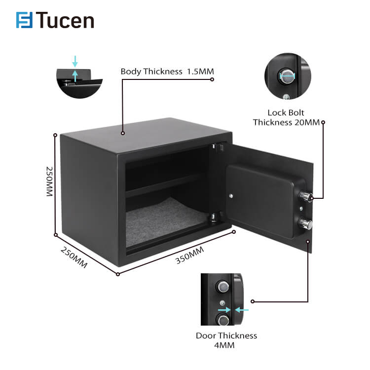 E5200E Series Tucen CE Certified Deposit Locker Small Money Box Home Electronic Safes